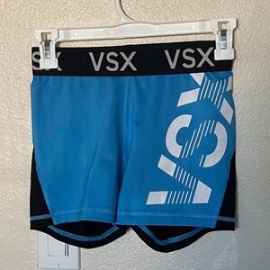 VSX Vibrant Blue and Black Workout Shorts